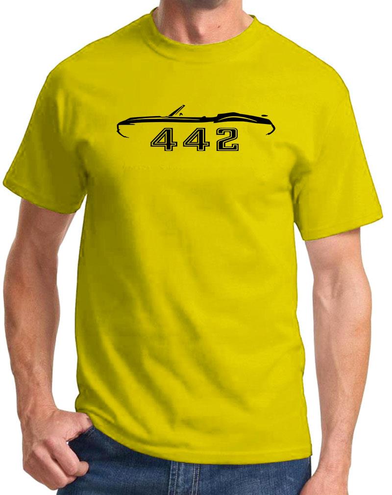 1970 1971 1972 Olds 442 Cutlass Convertible Outline Design Tshirt NEW COLORS - Picture 8 of 23