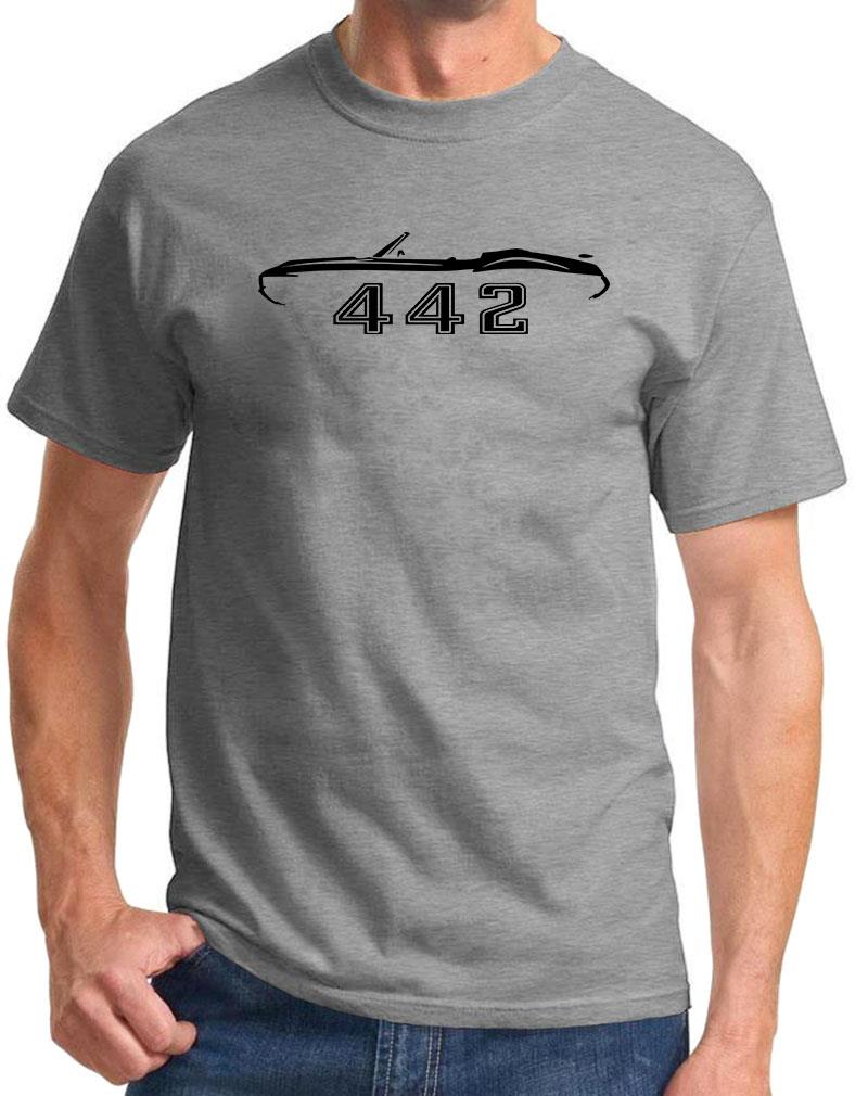1970 1971 1972 Olds 442 Cutlass Convertible Outline Design Tshirt NEW COLORS - Picture 4 of 23