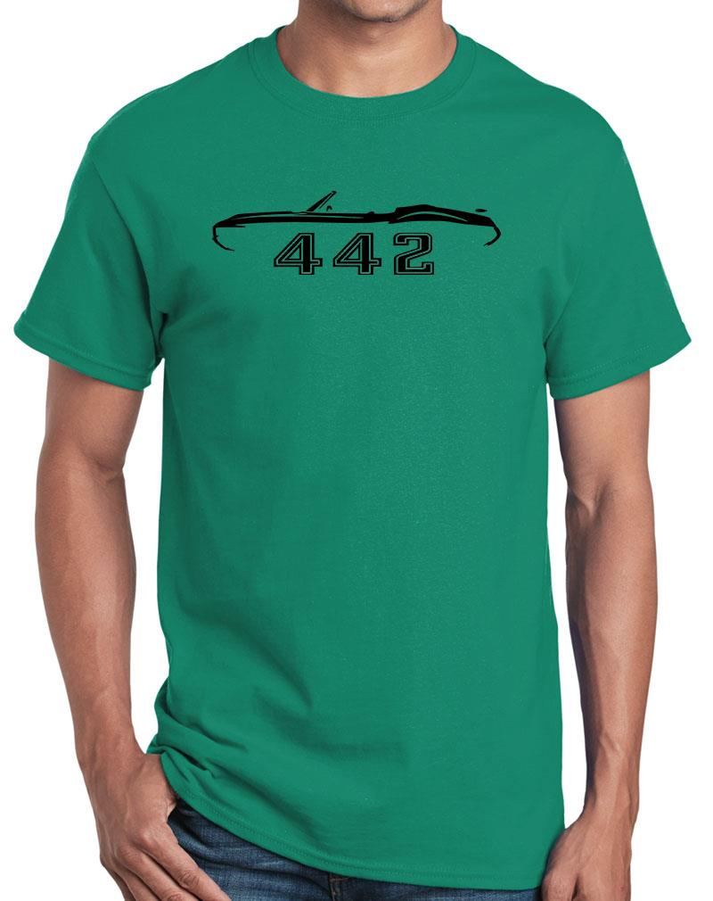 1970 1971 1972 Olds 442 Cutlass Convertible Outline Design Tshirt NEW COLORS - Picture 21 of 23