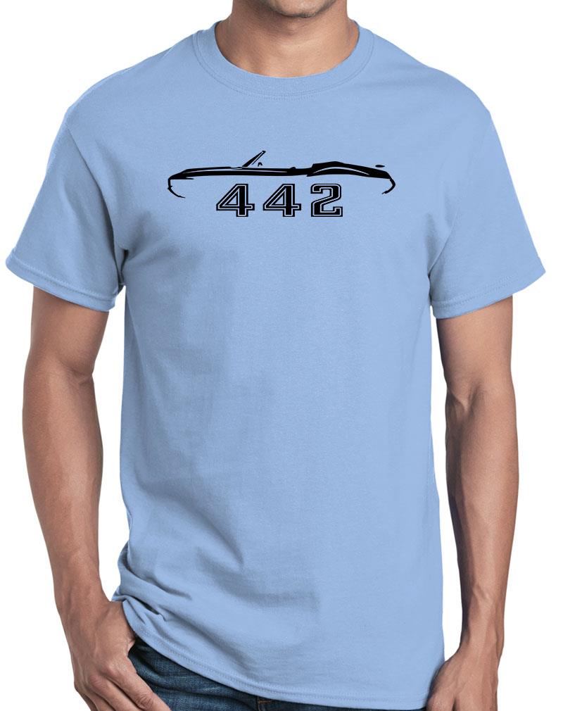 1970 1971 1972 Olds 442 Cutlass Convertible Outline Design Tshirt NEW COLORS - Picture 18 of 23