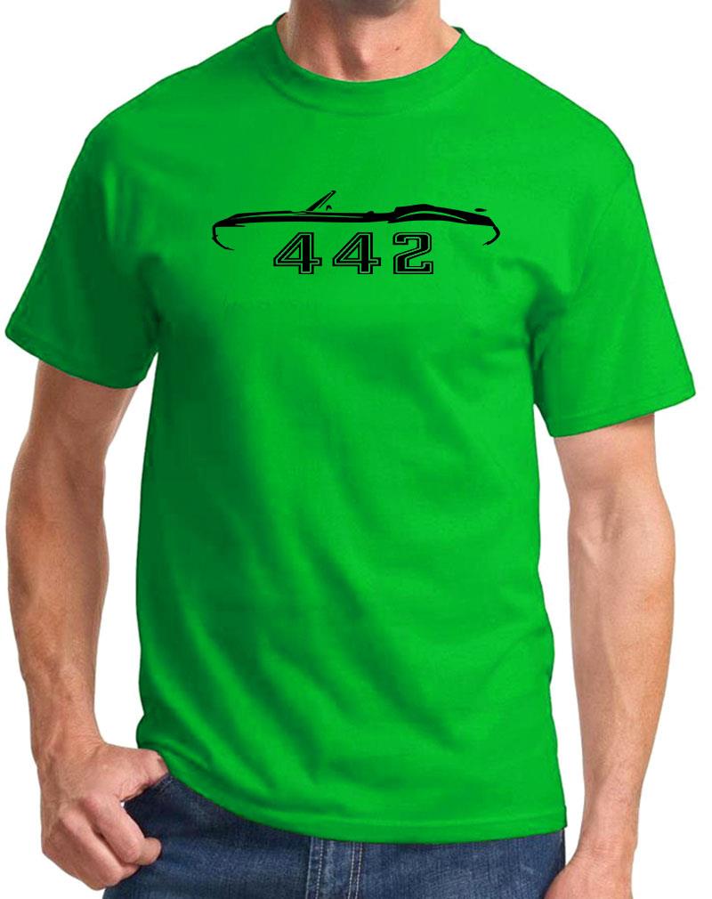 1970 1971 1972 Olds 442 Cutlass Convertible Outline Design Tshirt NEW COLORS - Picture 13 of 23