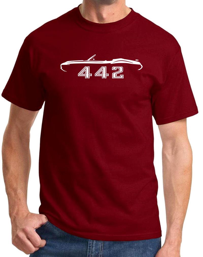 1970 1971 1972 Olds 442 Cutlass Convertible Outline Design Tshirt NEW COLORS - Picture 11 of 23