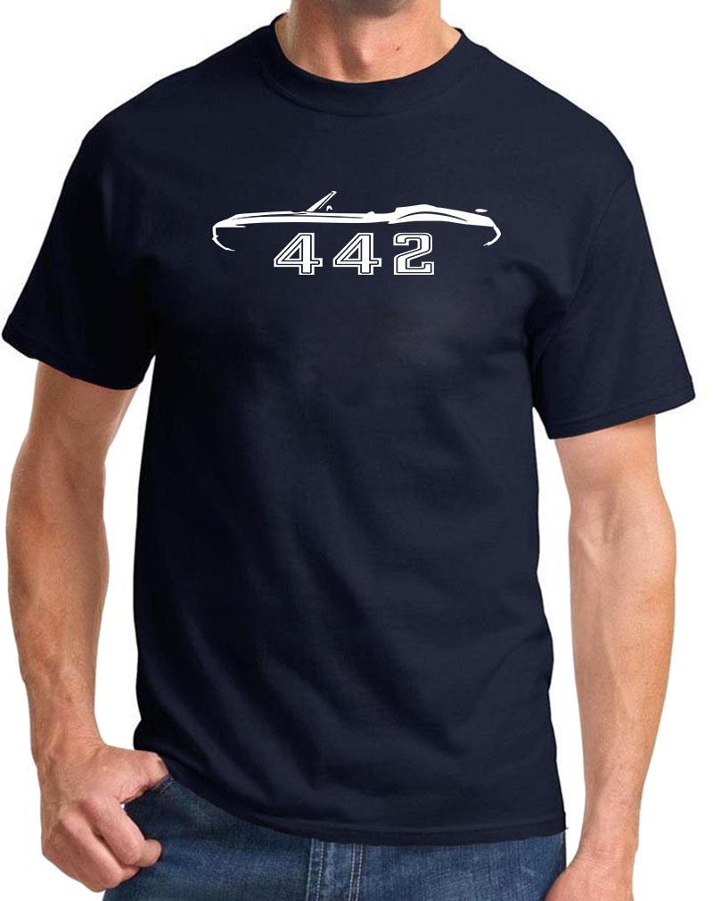 1970 1971 1972 Olds 442 Cutlass Convertible Outline Design Tshirt NEW COLORS - Picture 9 of 23