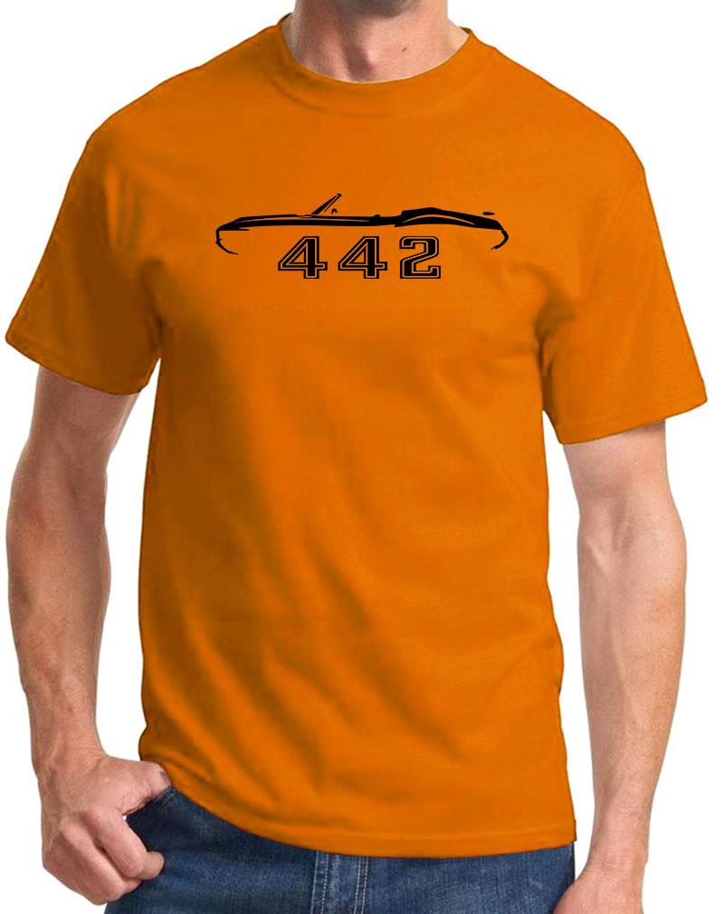 1970 1971 1972 Olds 442 Cutlass Convertible Outline Design Tshirt NEW COLORS - Picture 5 of 23