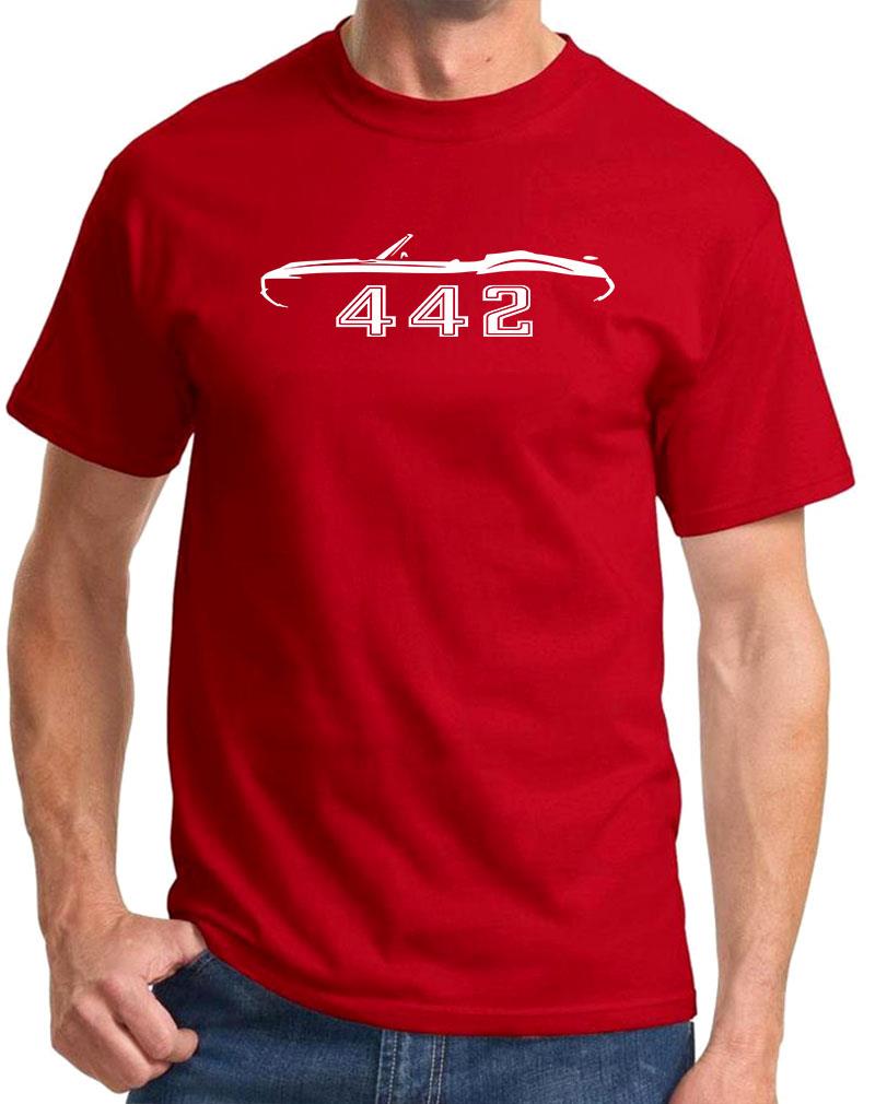 1970 1971 1972 Olds 442 Cutlass Convertible Outline Design Tshirt NEW COLORS - Picture 14 of 23