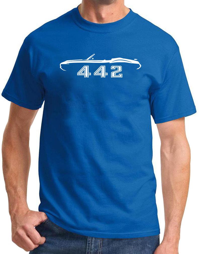 1970 1971 1972 Olds 442 Cutlass Convertible Outline Design Tshirt NEW COLORS - Picture 10 of 23