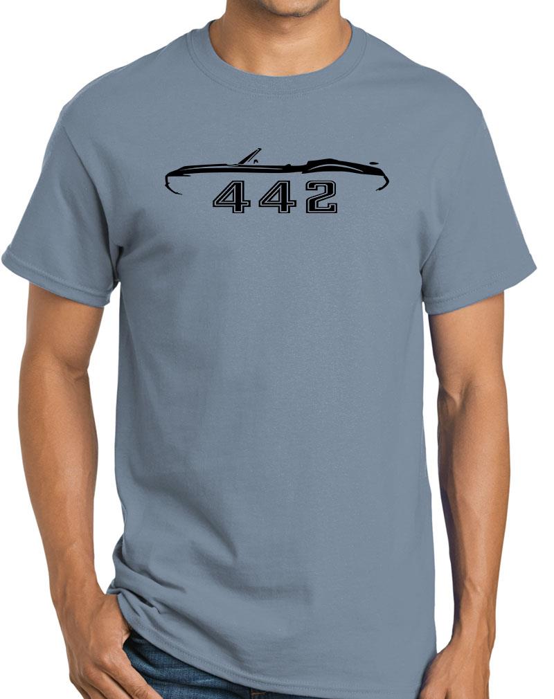 1970 1971 1972 Olds 442 Cutlass Convertible Outline Design Tshirt NEW COLORS - Picture 19 of 23