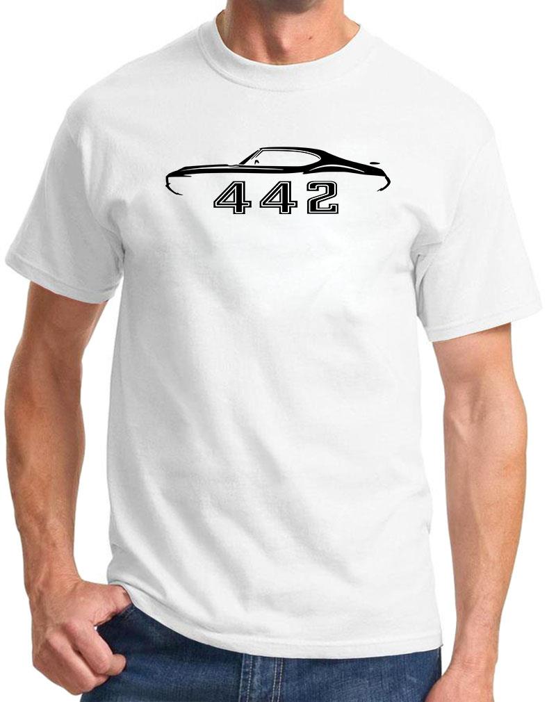 1970 1971 1972 Olds 442 Cutlass Hardtop Outline Design Tshirt NEW COLORS - Picture 7 of 23