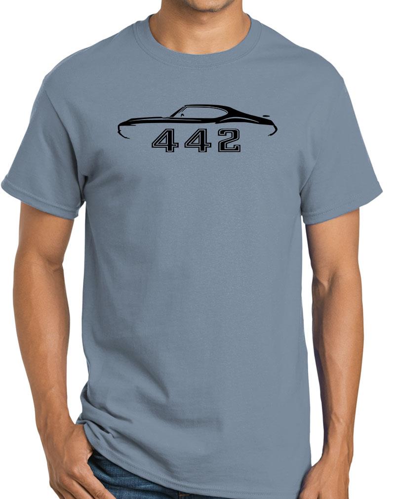 1970 1971 1972 Olds 442 Cutlass Hardtop Outline Design Tshirt NEW COLORS - Picture 19 of 23