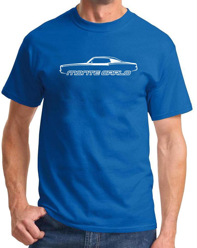 1970 1971 1972 Chevy Monte Carlo Classic Outline Design Tshirt NEW COLORS - Picture 10 of 23