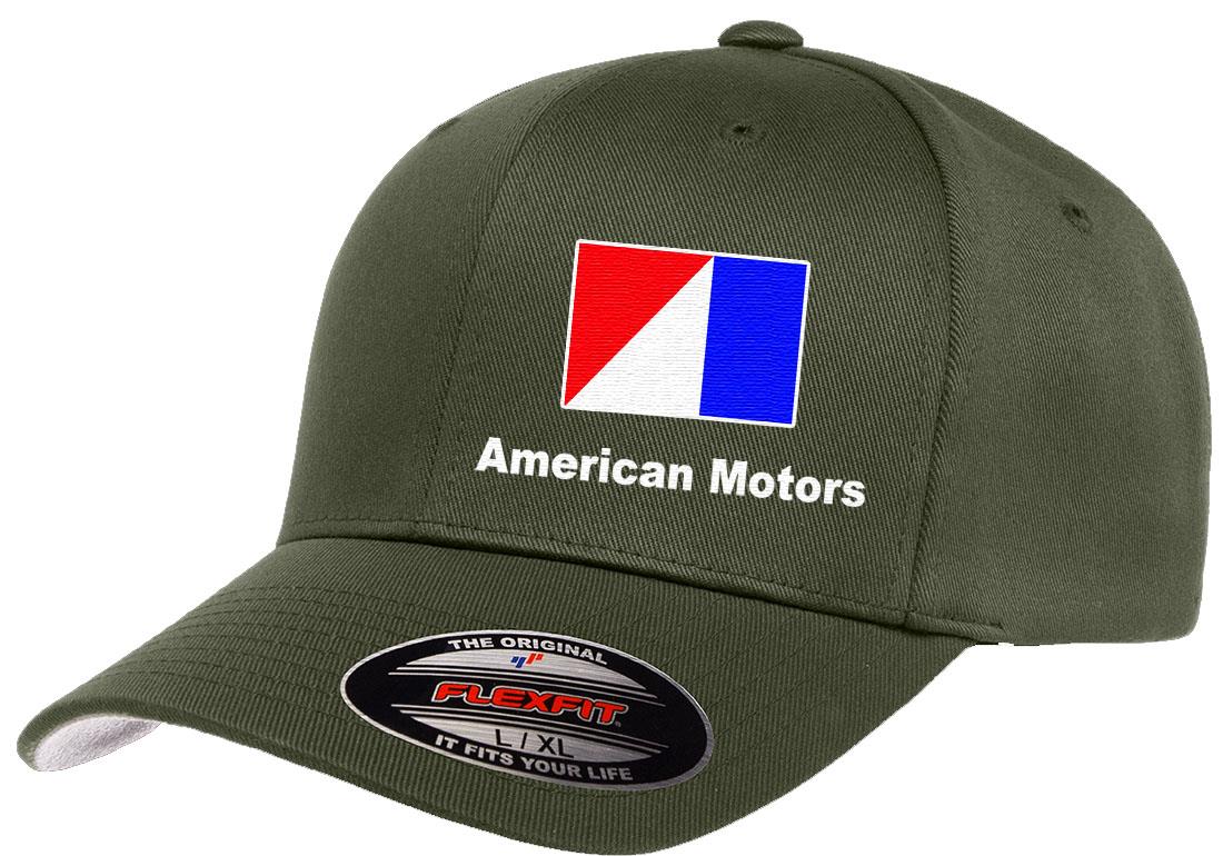 AMC American Motors Logo Embroidered Side Panel Flexfit 6277 Baseball Hat Cap - Picture 14 of 21