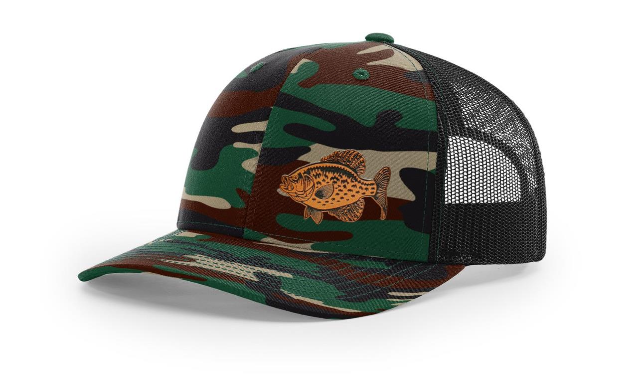 Crappie Fishing Hat Laser Engraved Richardson 112 Snapback Hat Cap - Picture 38 of 45
