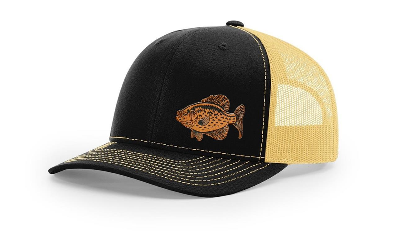 Crappie Fishing Hat Laser Engraved Richardson 112 Snapback Hat Cap - Picture 8 of 45