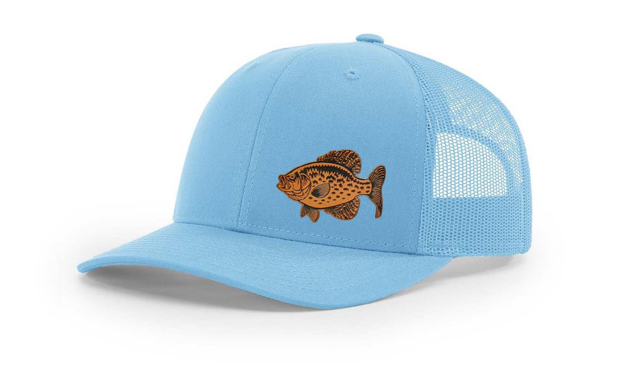 Crappie Fishing Hat Laser Engraved Richardson 112 Snapback Hat Cap - Picture 19 of 45
