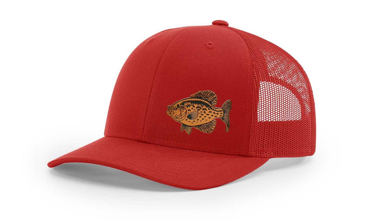 Crappie Fishing Hat Laser Engraved Richardson 112 Snapback Hat Cap - Picture 44 of 45