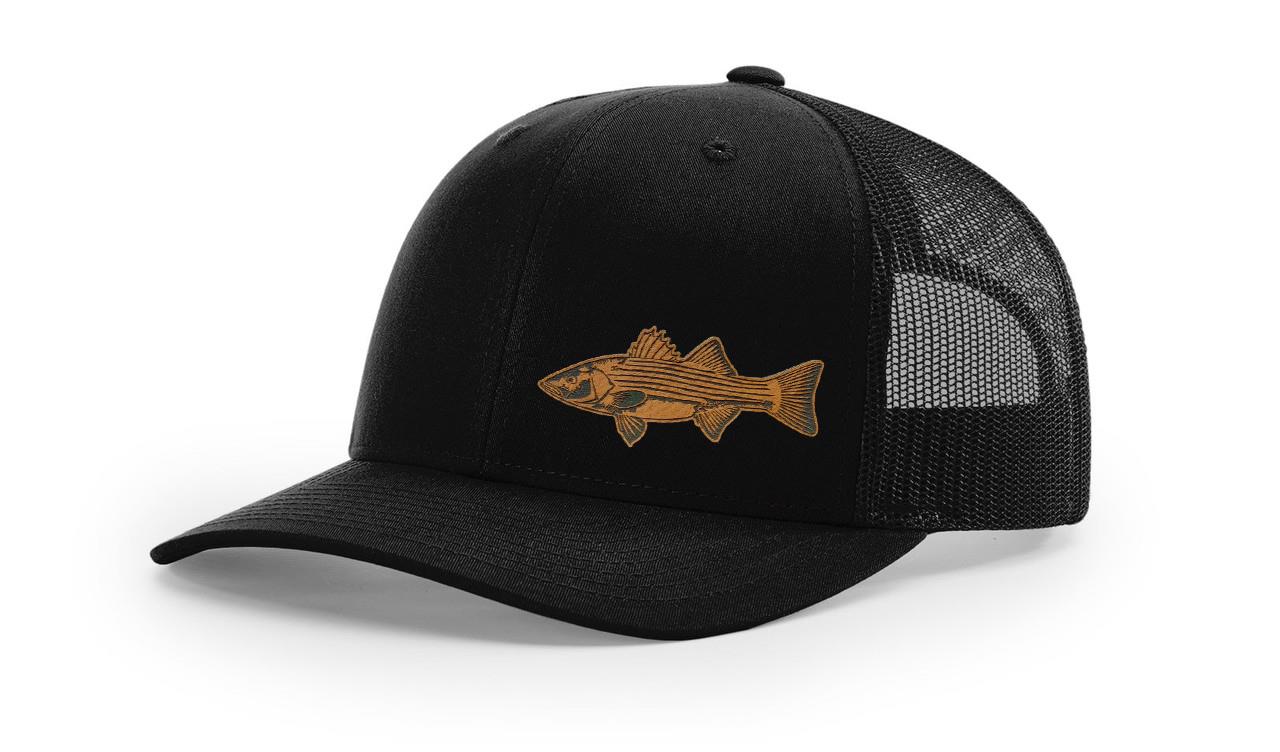 Stripped Bass Stripper Fishing Hat Laser Engrave Richardson 112 Snapback Hat Cap - Picture 5 of 45