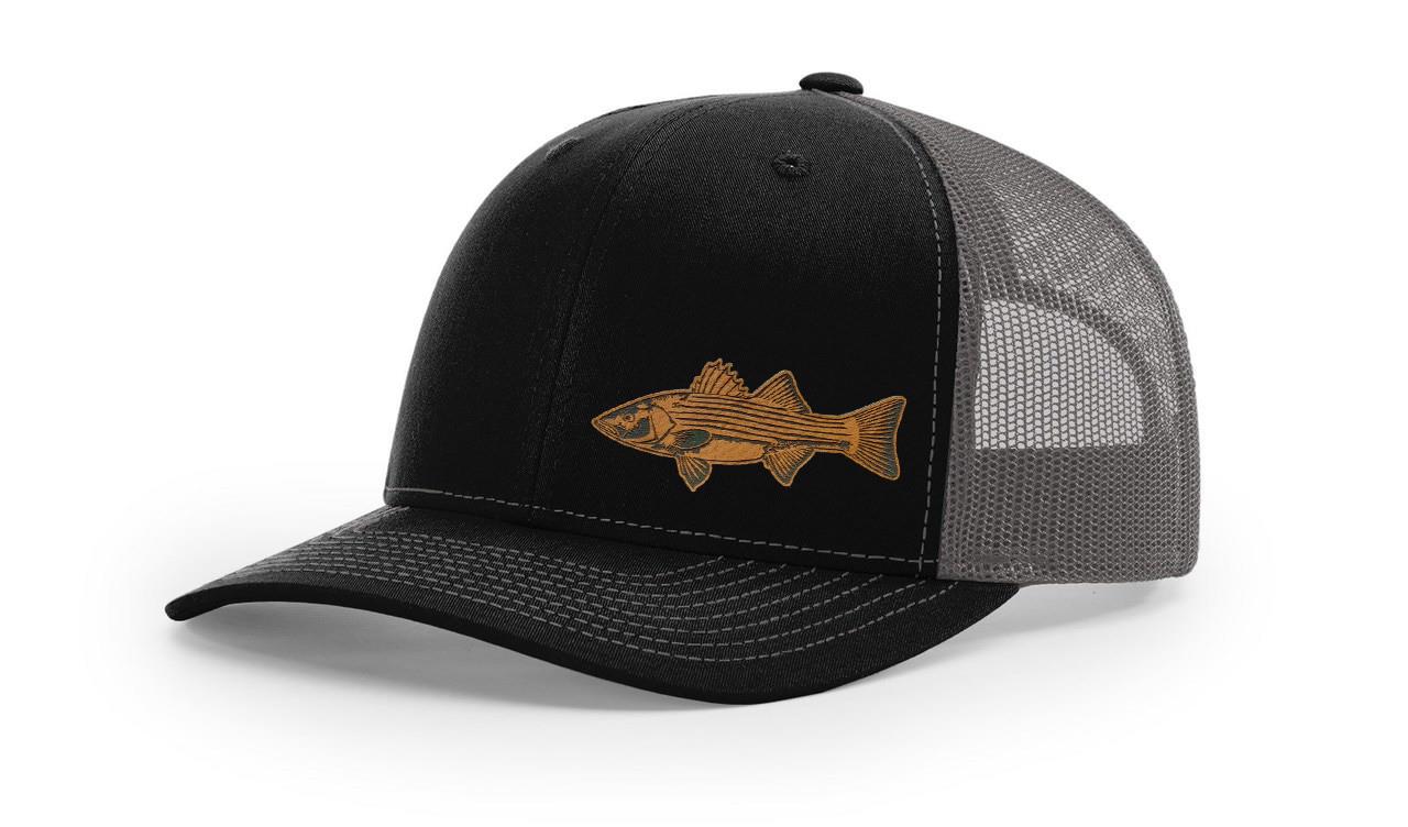 Stripped Bass Stripper Fishing Hat Laser Engrave Richardson 112 Snapback Hat Cap - Picture 6 of 45