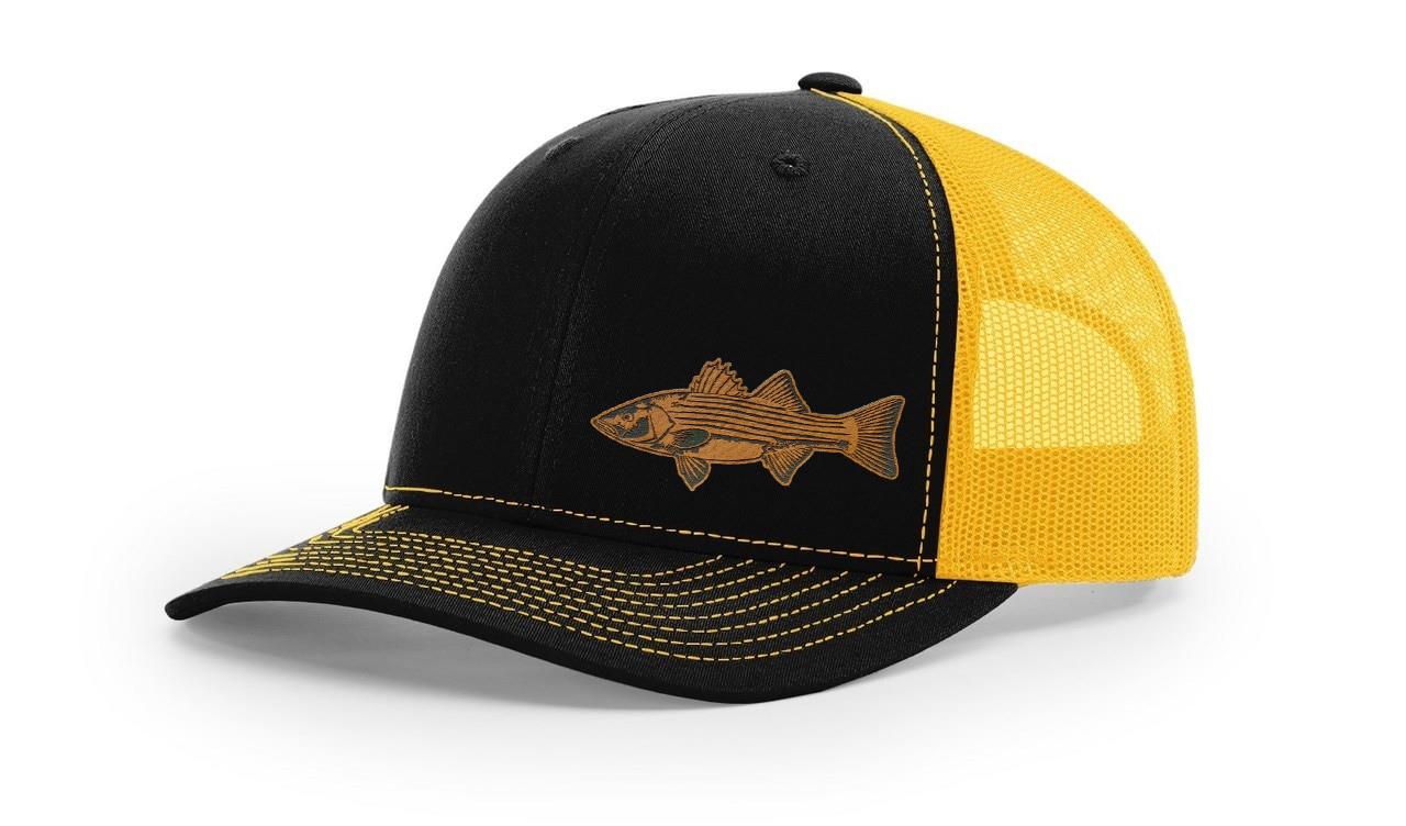 Stripped Bass Stripper Fishing Hat Laser Engrave Richardson 112 Snapback Hat Cap - Picture 7 of 45