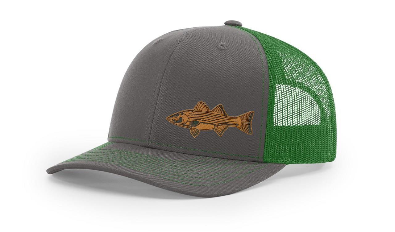 Stripped Bass Stripper Fishing Hat Laser Engrave Richardson 112 Snapback Hat Cap - Picture 13 of 45