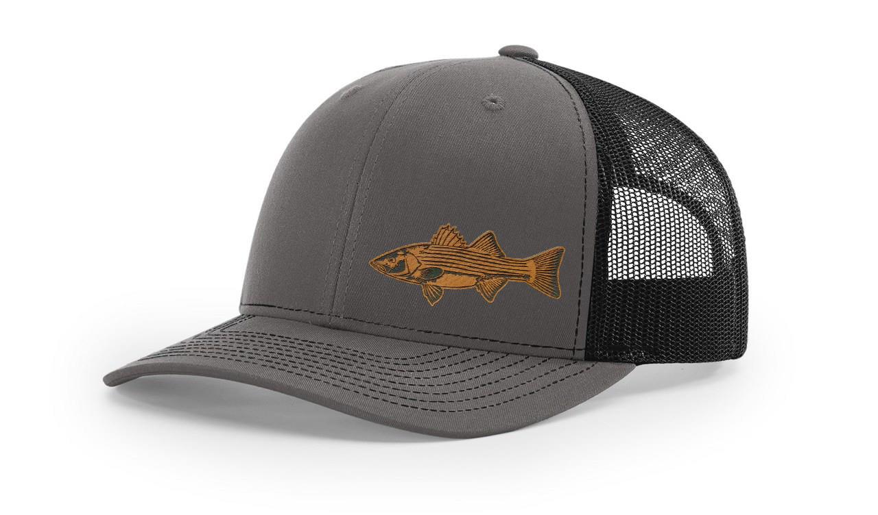Stripped Bass Stripper Fishing Hat Laser Engrave Richardson 112 Snapback Hat Cap - Picture 11 of 45