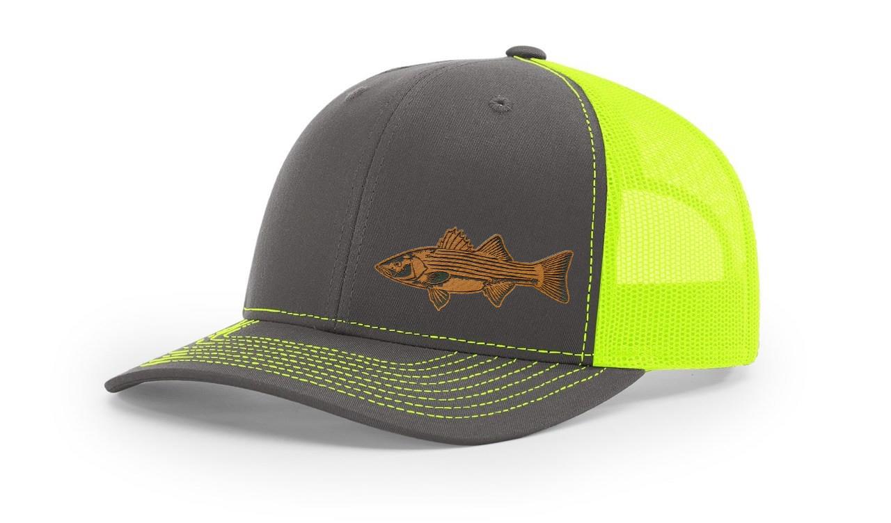 Stripped Bass Stripper Fishing Hat Laser Engrave Richardson 112 Snapback Hat Cap - Picture 17 of 45