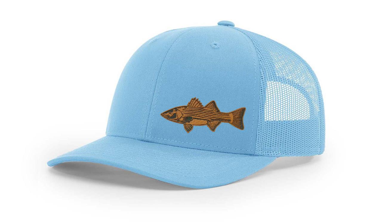 Stripped Bass Stripper Fishing Hat Laser Engrave Richardson 112 Snapback Hat Cap - Picture 19 of 45