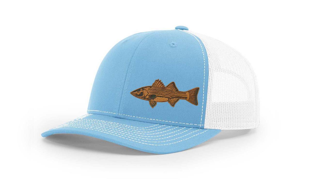 Stripped Bass Stripper Fishing Hat Laser Engrave Richardson 112 Snapback Hat Cap - Picture 20 of 45