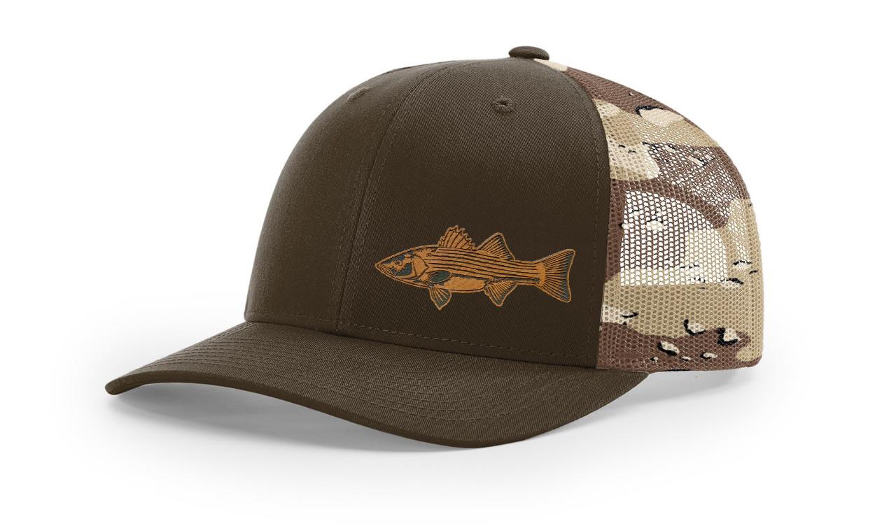 Stripped Bass Stripper Fishing Hat Laser Engrave Richardson 112 Snapback Hat Cap - Picture 41 of 45