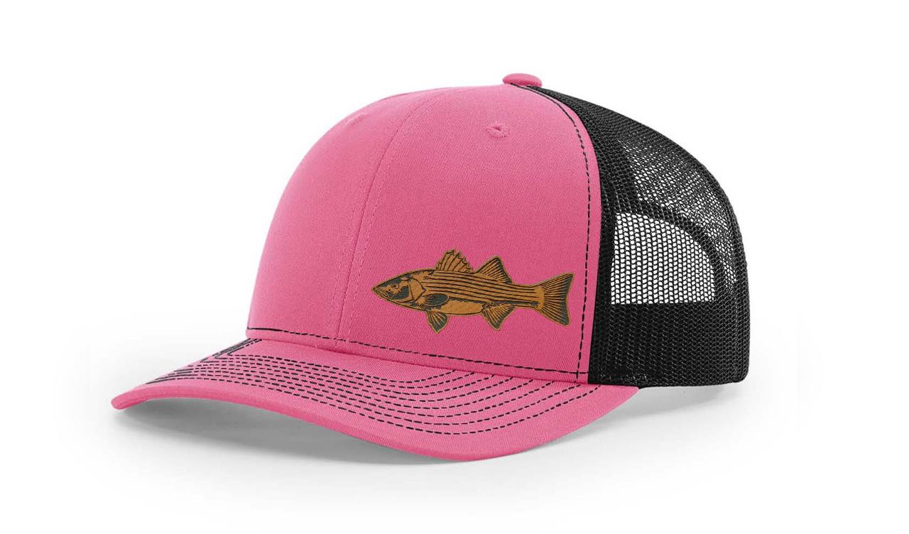Stripped Bass Stripper Fishing Hat Laser Engrave Richardson 112 Snapback Hat Cap - Picture 31 of 45