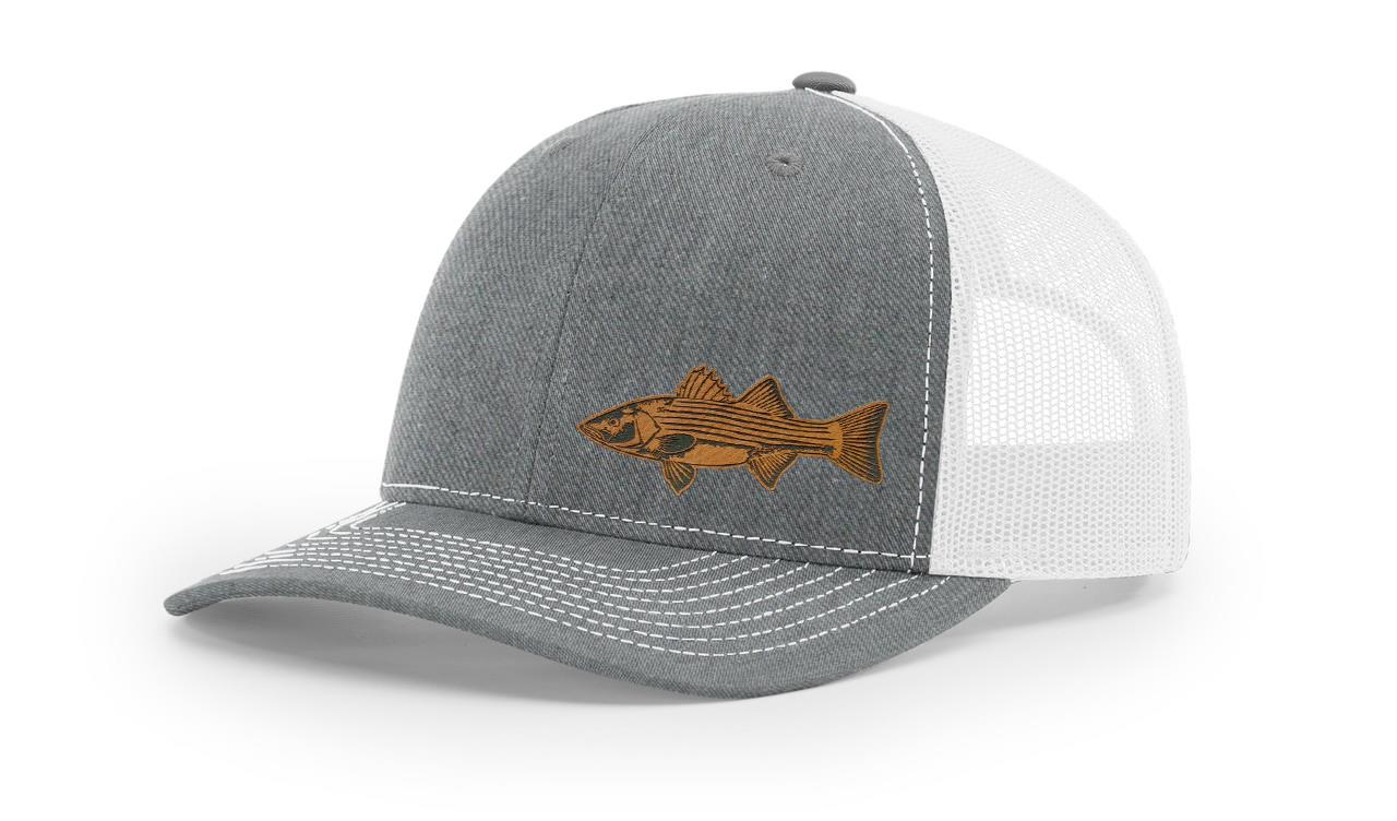 Stripped Bass Stripper Fishing Hat Laser Engrave Richardson 112 Snapback Hat Cap - Picture 24 of 45