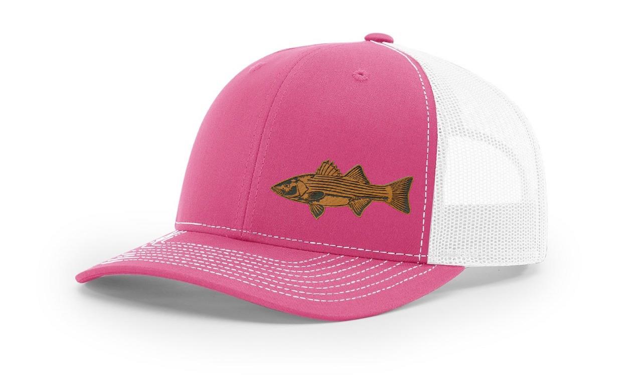 Stripped Bass Stripper Fishing Hat Laser Engrave Richardson 112 Snapback Hat Cap - Picture 32 of 45