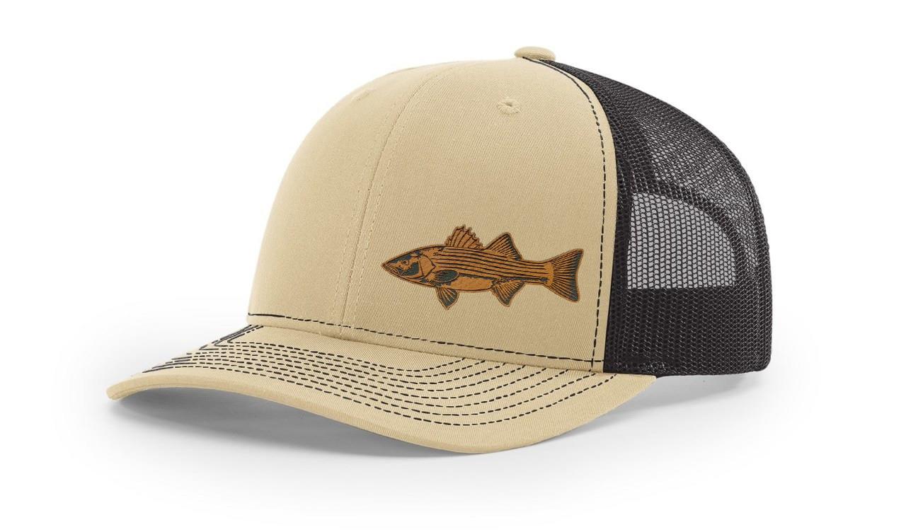 Stripped Bass Stripper Fishing Hat Laser Engrave Richardson 112 Snapback Hat Cap - Picture 25 of 45