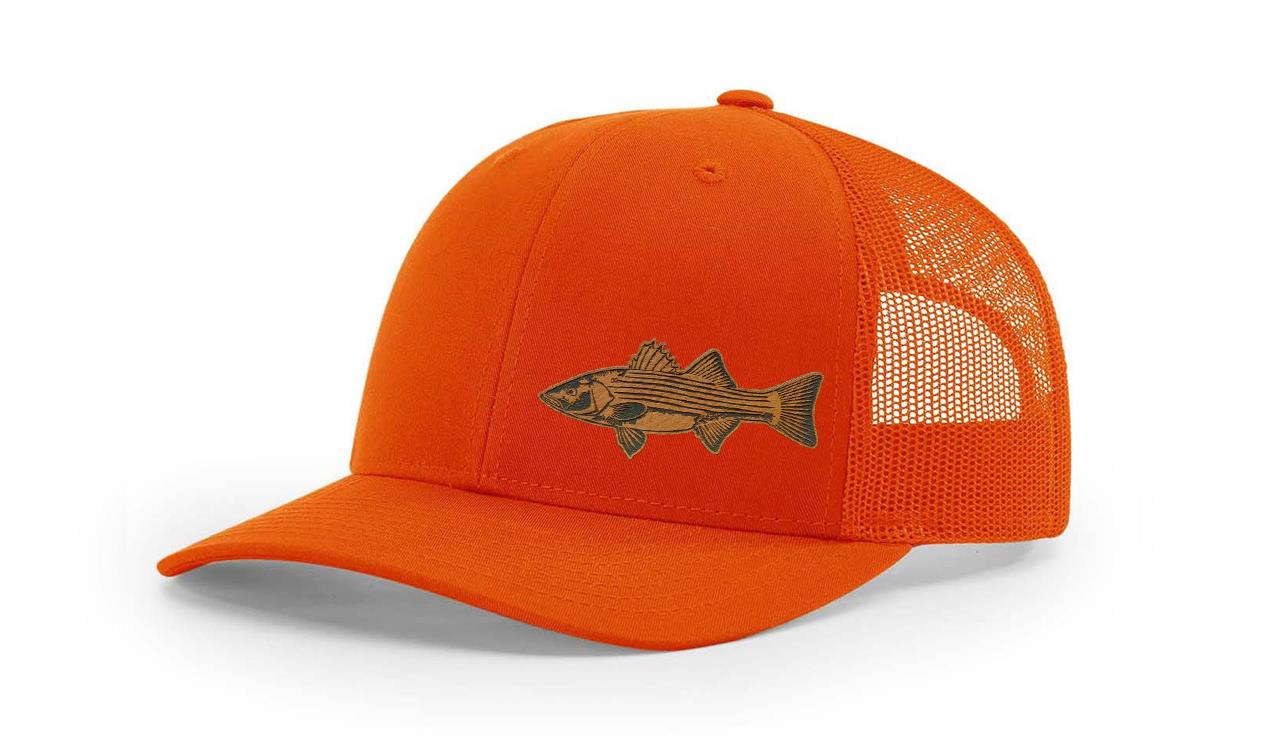 Stripped Bass Stripper Fishing Hat Laser Engrave Richardson 112 Snapback Hat Cap - Picture 43 of 45