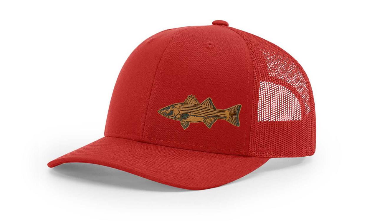 Stripped Bass Stripper Fishing Hat Laser Engrave Richardson 112 Snapback Hat Cap - Picture 44 of 45
