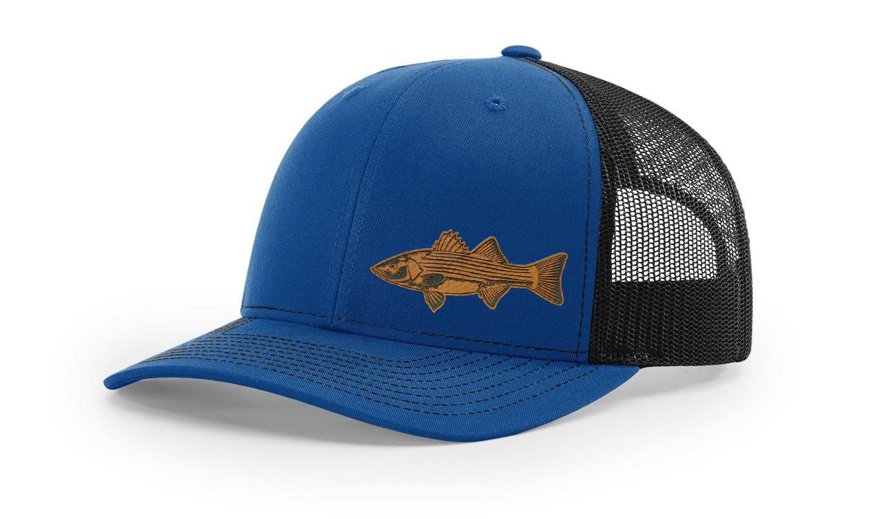 Stripped Bass Stripper Fishing Hat Laser Engrave Richardson 112 Snapback Hat Cap - Picture 36 of 45