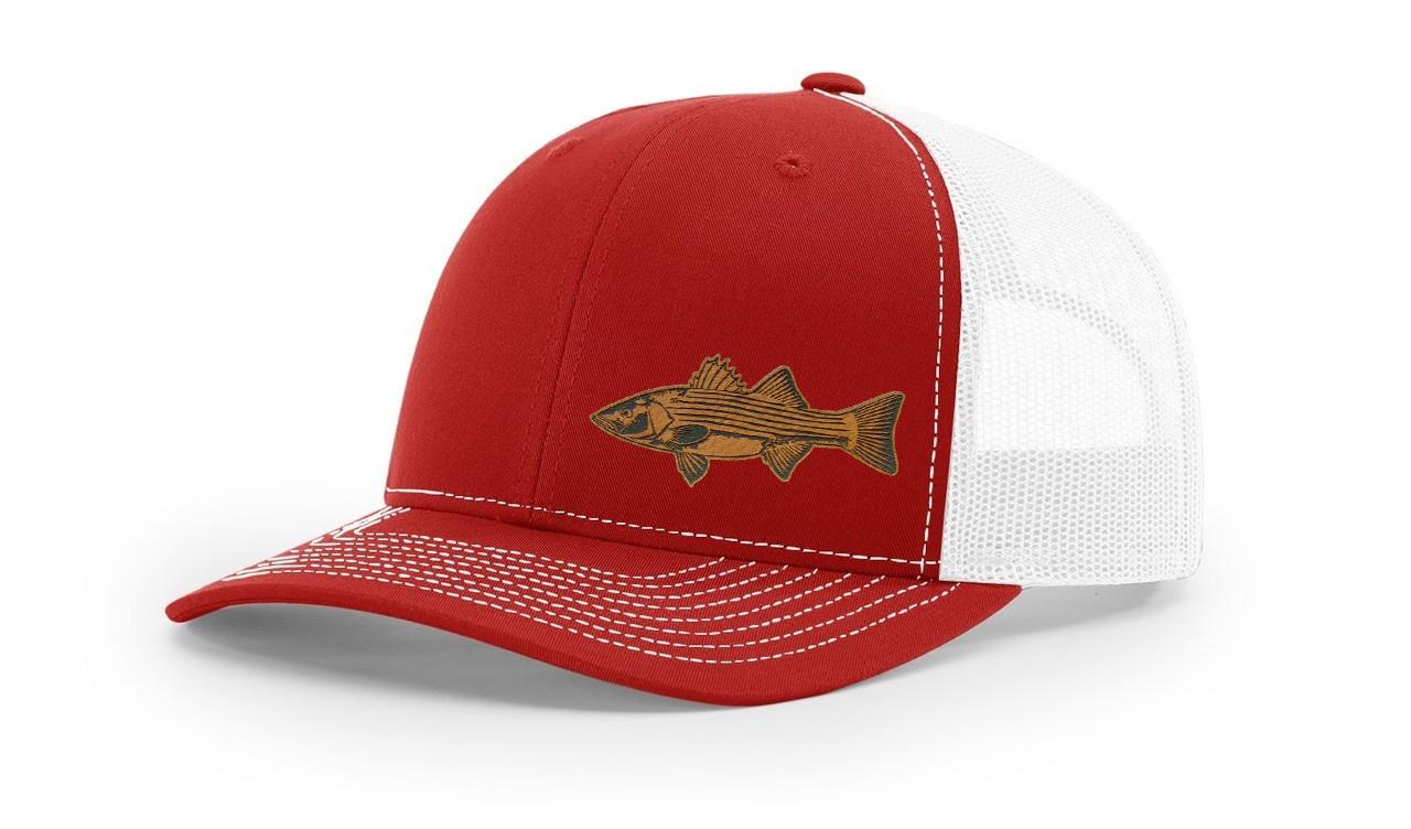 Stripped Bass Stripper Fishing Hat Laser Engrave Richardson 112 Snapback Hat Cap - Picture 34 of 45