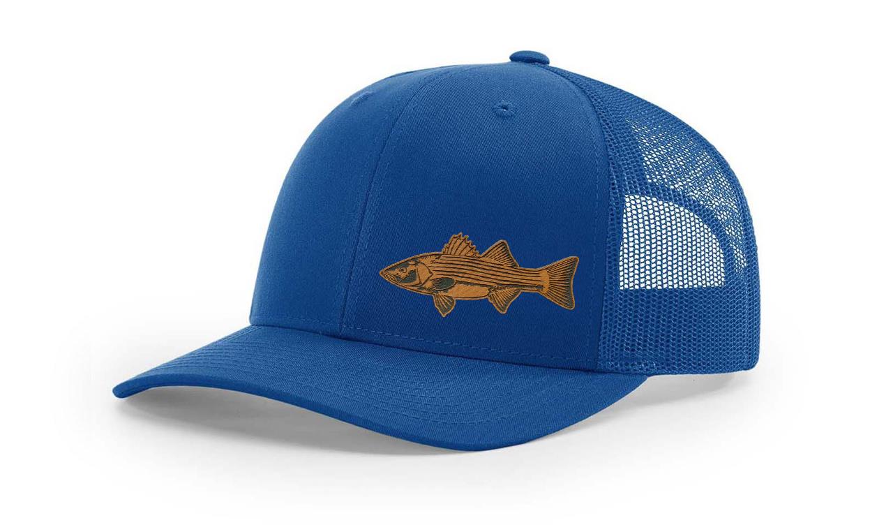 Stripped Bass Stripper Fishing Hat Laser Engrave Richardson 112 Snapback Hat Cap - Picture 35 of 45