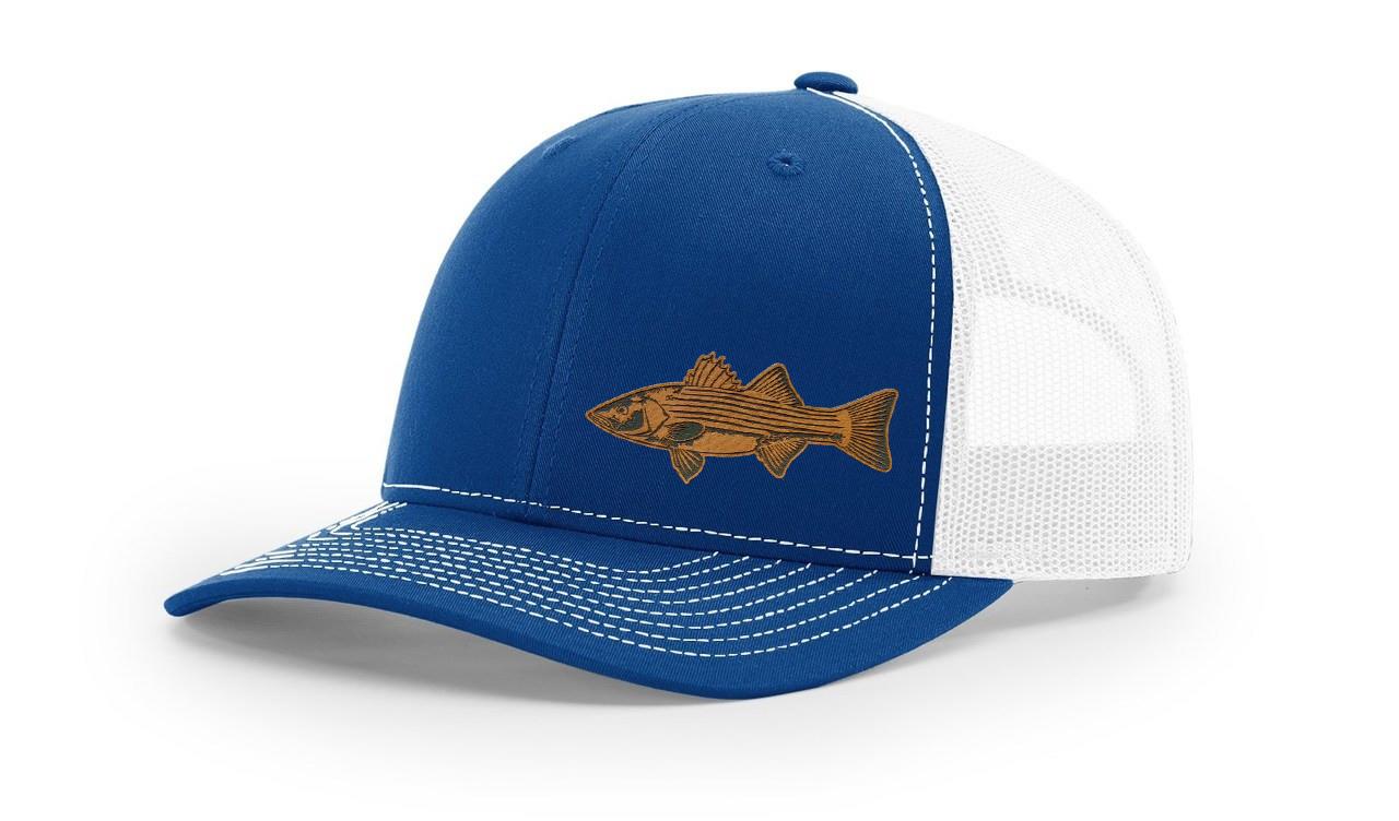 Stripped Bass Stripper Fishing Hat Laser Engrave Richardson 112 Snapback Hat Cap - Picture 37 of 45