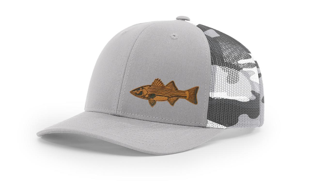 Stripped Bass Stripper Fishing Hat Laser Engrave Richardson 112 Snapback Hat Cap - Picture 42 of 45