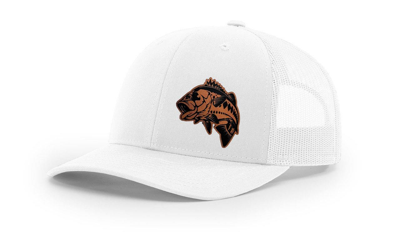 Large Mouth Bass Fishing Hat Laser Engraved Richardson 112 Snapback Hat Cap - Picture 45 of 45
