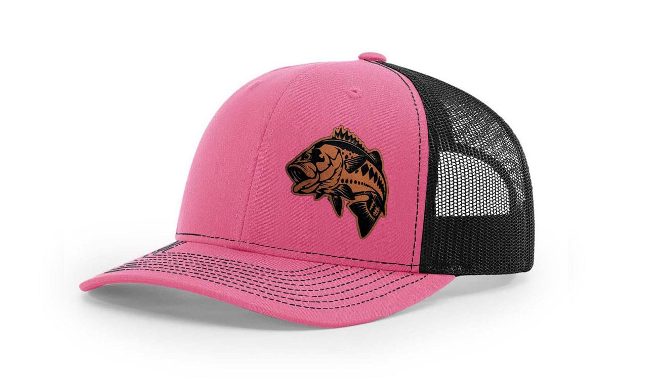 Large Mouth Bass Fishing Hat Laser Engraved Richardson 112 Snapback Hat Cap - Picture 31 of 45