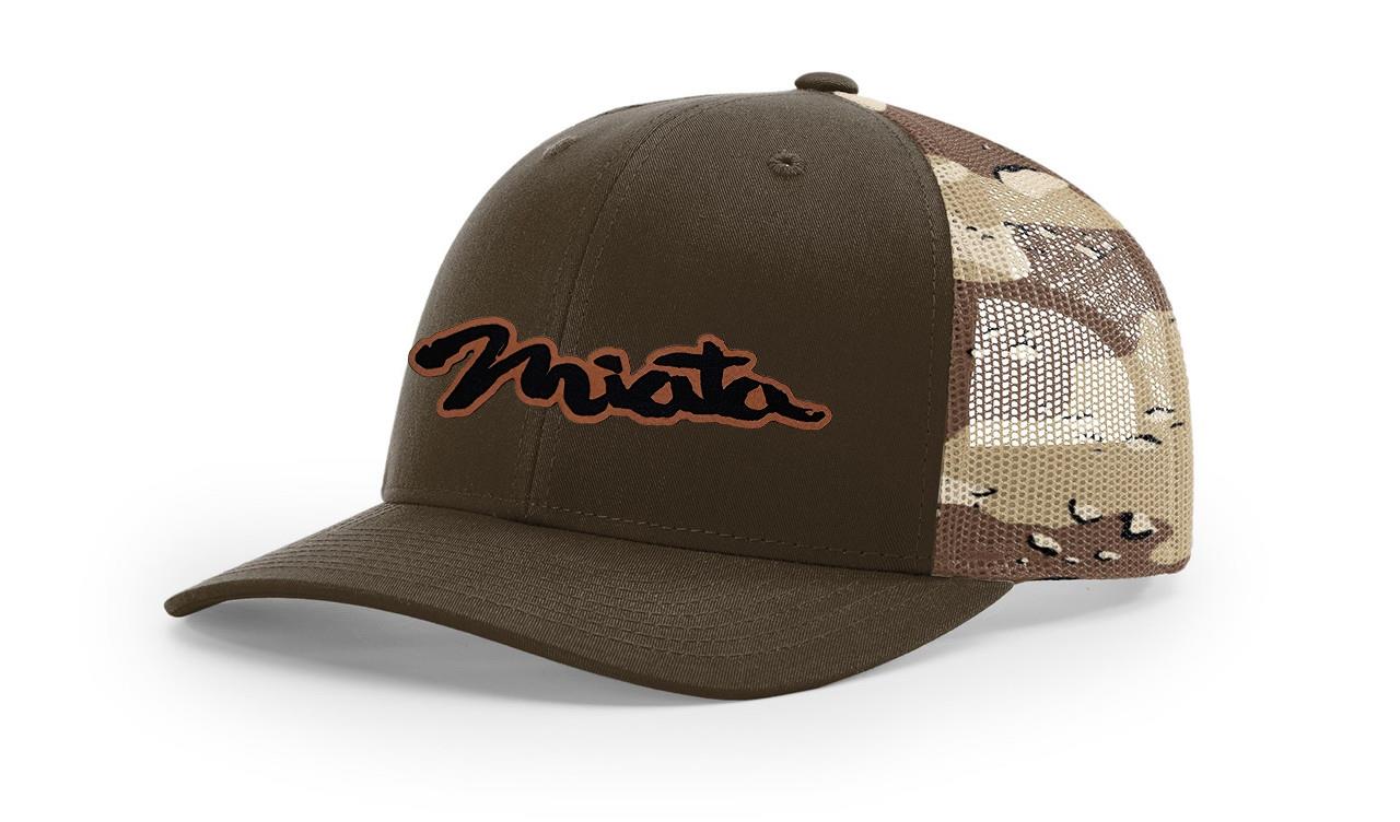 Mazda Miata MX5 Logo Leather Laser Engraved Richardson 112 Snapback Hat Cap-image