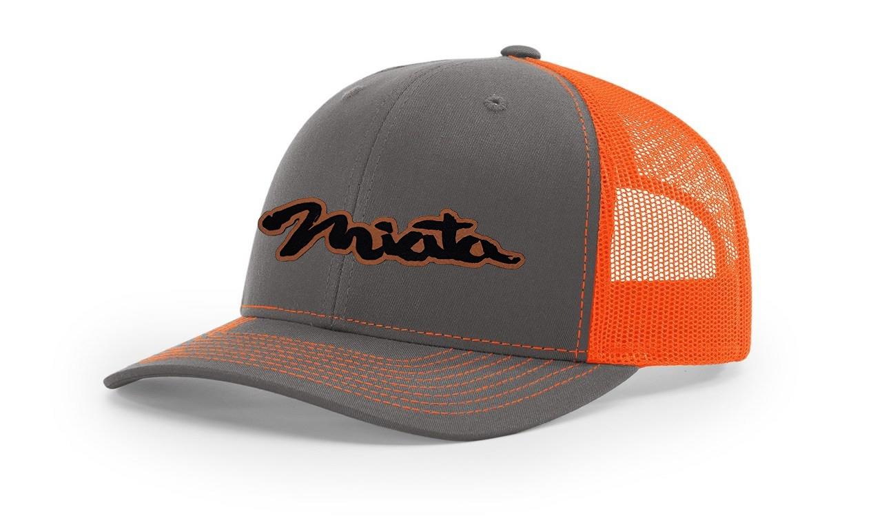 Mazda Miata MX5 Logo Leather Laser Engraved Richardson 112 Snapback Hat Cap-image
