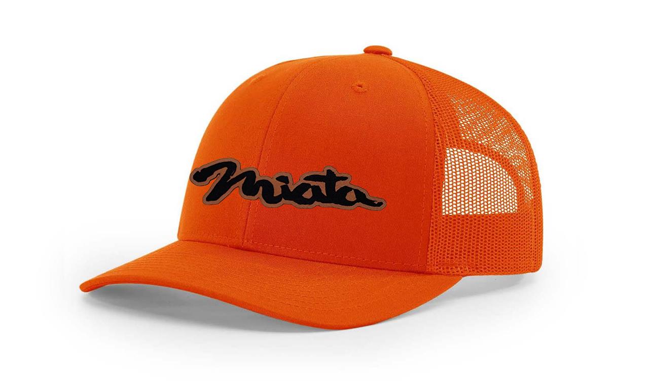 Mazda Miata MX5 Logo Leather Laser Engraved Richardson 112 Snapback Hat Cap-image