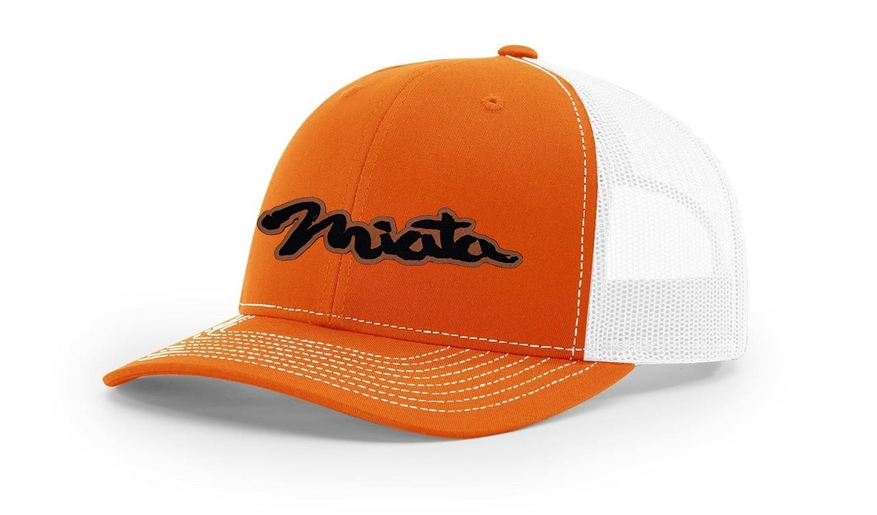 Mazda Miata MX5 Logo Leather Laser Engraved Richardson 112 Snapback Hat Cap-image