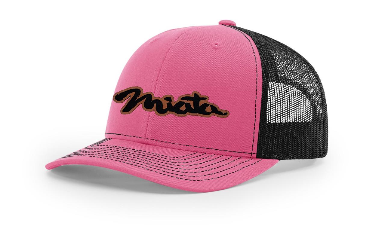 Mazda Miata MX5 Logo Leather Laser Engraved Richardson 112 Snapback Hat Cap-image