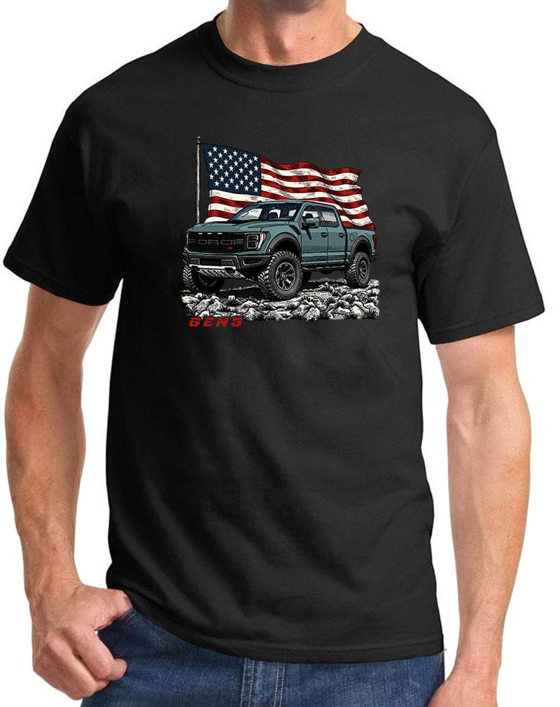 2023-25 Ford Raptor R F150 Truck Patriotic Flag Design Tshirt