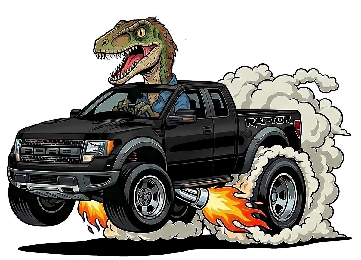 2010-14 Ford SVT Raptor F150 Supercab Monster Truck Wall Art Graphic Sticker