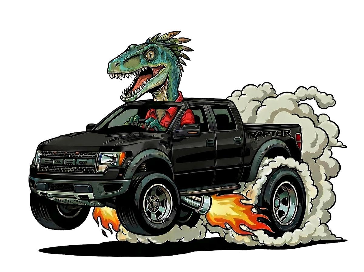 2010-14 Ford SVT Raptor F150 Supercrew Monster Truck Wall Art Graphic Sticker