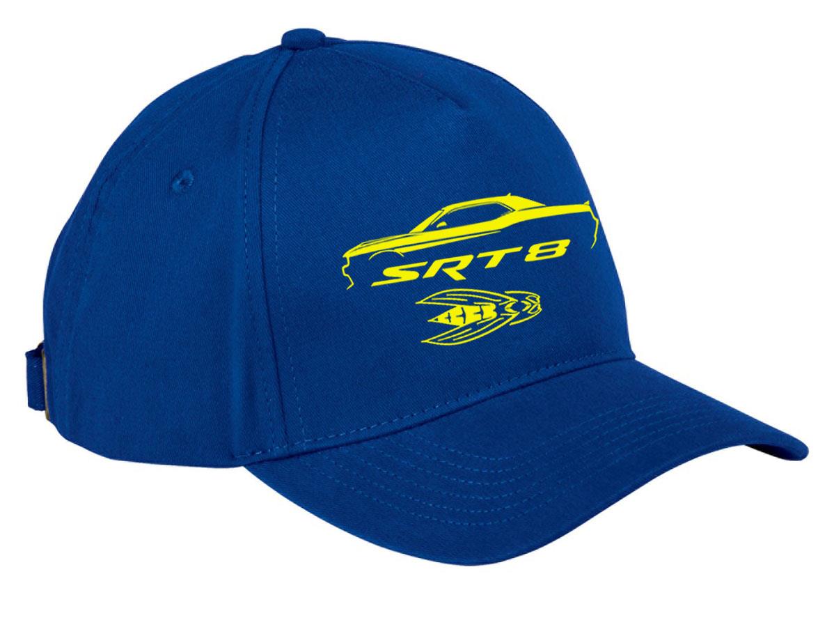 SRT8 Challenger Yellow Jacket Classic Car Outline Design Hat